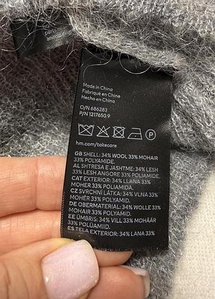 Мохеровий джемпер поло h&amp;m premium 8