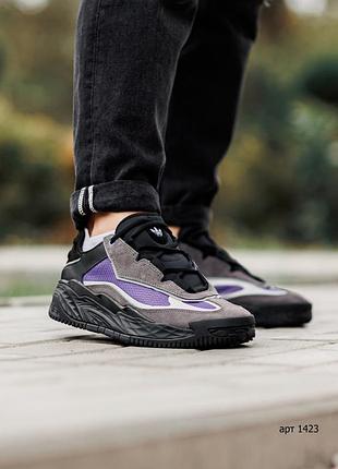Мужские кроссовки adidas из натуральной кожи и замши