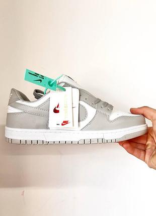 Чоловічі кеди nike sb dunk low white grey pro