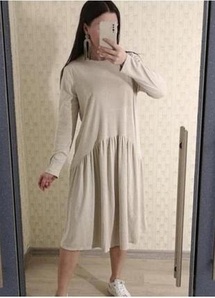 Платье в рубчик zara 2
