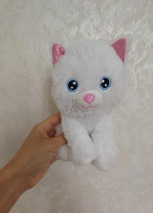 Мягкая игрушка котик белая киса 2