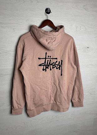 Чоловіче худі stüssy рожеве з капюшоном, розмір l
