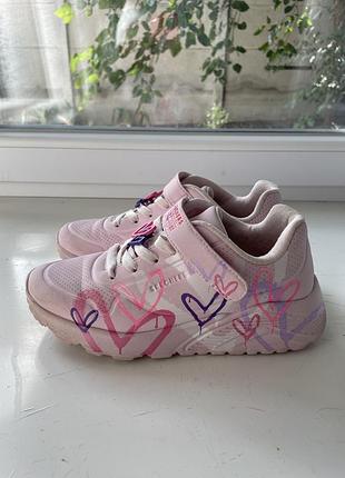 Кросівки дитячі skechers рожеві 34 розмір
