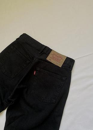 Жіночі чорні брендові джинси прямі на високій посадці levi’s xs