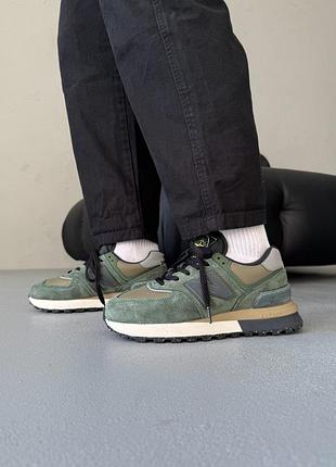 Кросівки чоловічі new balance 574 legacy x stone island dark green
