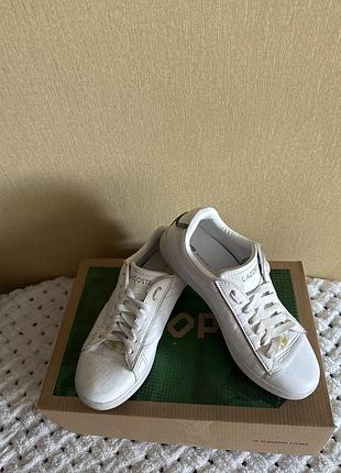 Кожаные кеды lacoste carnaby evo (оригинал) / белые кроссовки лакост 37 размер