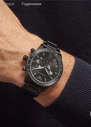 Годинники чоловічі emporio armani mario ar11242, чорні, з нержавіючої сталі