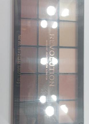 Набори декоративної косметики makeup revolution reloaded basic mattes палетка тіней, 15 матових відтінків 2