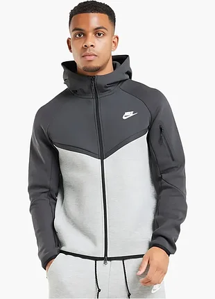Оригінал ! толстовка чоловіча nike tech fleece windrunner full-zip grey ih4302-063