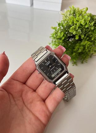 Casio aq-230 — класичний наручний годинник, аналогово-цифровий дисплей, ретро-дизайн