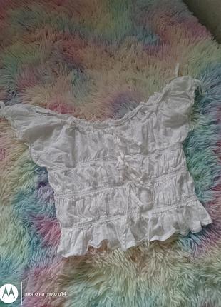 Блуза жіноча shein котонова біла