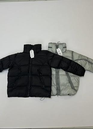 Пуховик чоловічий c.p. company down jacket чорний, сірий m-l