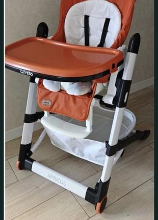 Продам стульчик для кормления carrello apricus (цвет pale terracota / терракотовый-оранжевый).