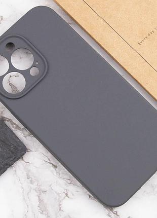 Чохол silicone case full camera protective (aa) no logo для apple iphone 15 pro max (6.7") сірий / dark gray