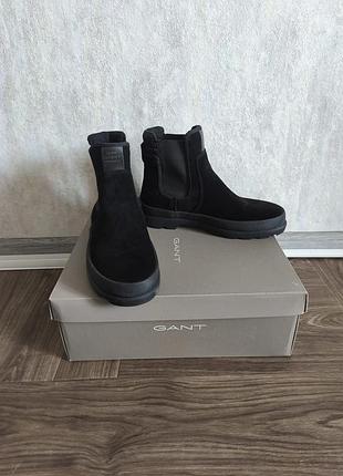 Жіночі замшеві черевики челсі gant frenny