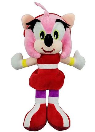 Іграшка емі роуз, м'яка іграшка «sonic the hedgehog» 30 см для дітей (l_16406)