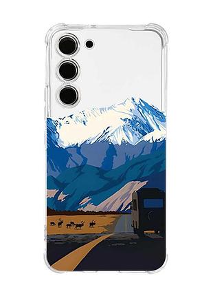 Чохол з потовщеними кутами на samsung galaxy s22 plus пейзаж. гори (принт 85)