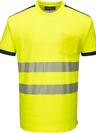 Светоотражающая футболка pw3 s/s t181 желтый/темно-синий, m