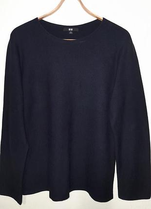 Светр жіночий uniqlo вільного крою, чорний 3d в'язки(безшовний)