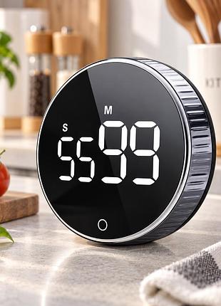 Цифровой кухонный таймер с магнитной крепью / таймер с led-экраном, 3 уровнями громкости и функцией обратного, прямого отсчета