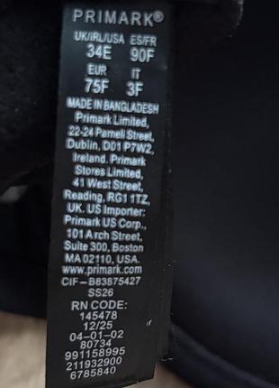 Новый бюстгальтер 75f primark черный в горошек 5