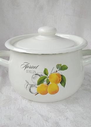 Каструля емальована idilia "абрикос" (3,5 л)