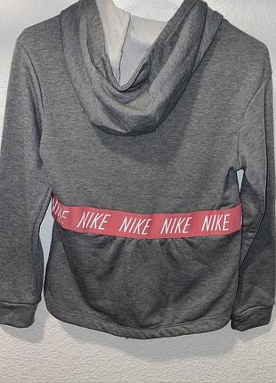 Спортивна кофта nike сіра з капюшоном 2