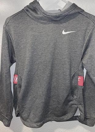 Спортивна кофта nike сіра з капюшоном