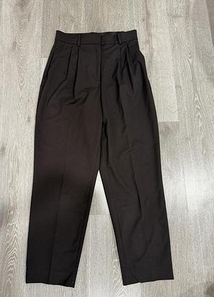Брюки шоколадні жіночі h&m