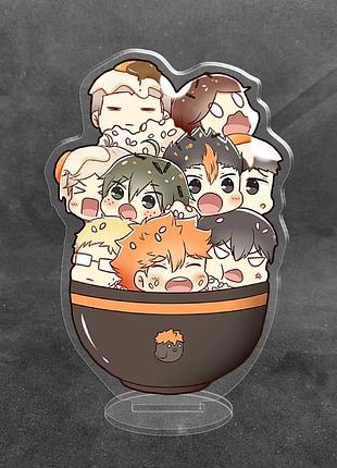 Акриловая коллекционная фигурка чиби chibi волейбол! 10 см