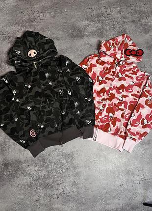 Зіп- худі bape hello kitty | зіп - худі хелоу кітті бейп