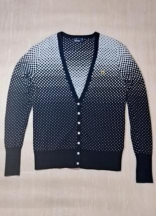 Чоловічий кардиган fred perry чорно-білий