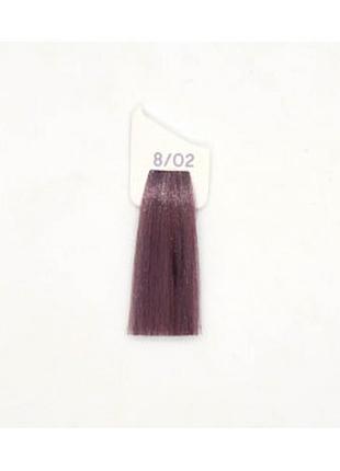 Крем-фарба 8/02 світлий блондин фіолетовий пастельний inebrya color, 100 мл