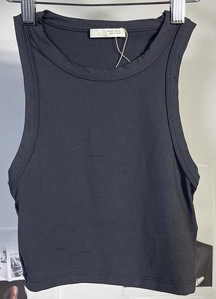 Zara базова майка з круглим вирізом
