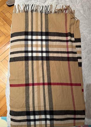 Теплий шарф у клітинку в стилі burberry (fraas cashmink, німеччина)»