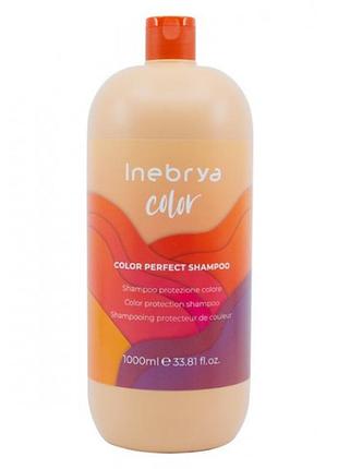 Идеальный шампунь для окрашенных волос inebrya color perfect shampoo 1000 мл