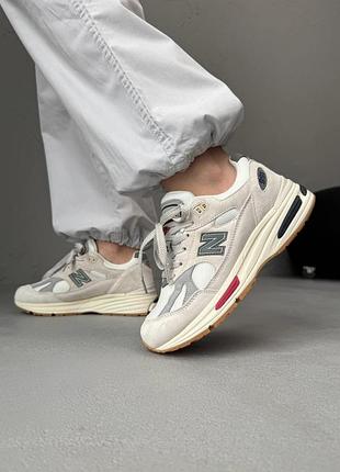 Кроссовки женские new balance 991 beige/grey