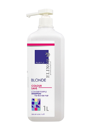 Шампунь elinor фиолетовый для осветленных волос colour purple shampoo for blonde hair 1000мл