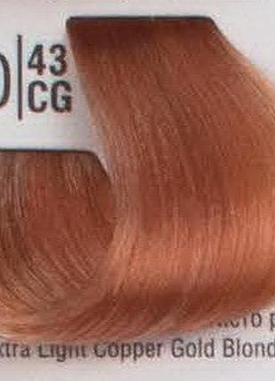 Професійна фарба для волосся 10/43cg надсвітлий рудий блонд spa master cream color 100 мл