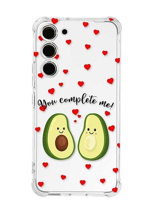Чохол з потовщеними кутами на samsung galaxy s22 plus парочка авокадо (принт 307)