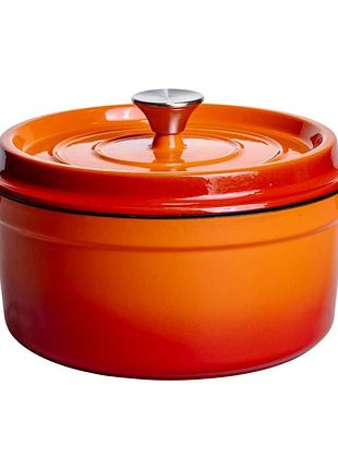 Кокотниця чавунна емальована 4,5 л, помаранчевий yiwu hp-flg-4 orange