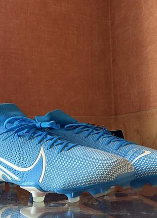 Бутси чоловічі nike mercurial superfly 7 elite fg, сині, 46 розмір
