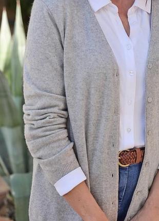Чудовий  сірий кардиган merino wool, cashmere