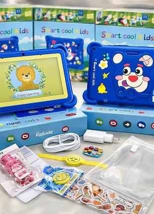Планшет smart cool kids c12 для детей, 8 гб озу, 256 гб пзу, android, 7 дюймов синий