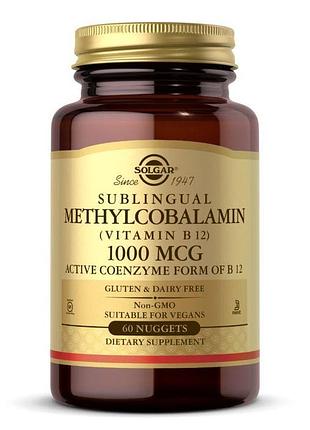 Витамины и минералы solgar methylcobalamin 1000 mcg sublingual, 60 таблеток