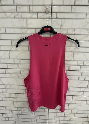 Спортивна майка  nike dri-fit оригінал рожева неонова спортивний топ фуксія розм. s