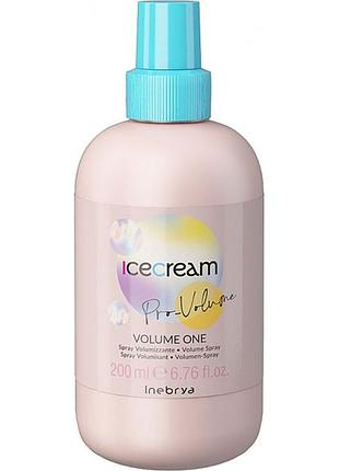 Спрей для придания объема inebrya ice cream volume one spray 200 мл