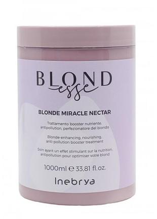 Интенсивная питательная маска для блонда inebrya blonde miracle nectar 1000 мл