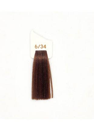 Крем-фарба 6/34 темний блонд золотистий мідний inebrya color, 100 мл
