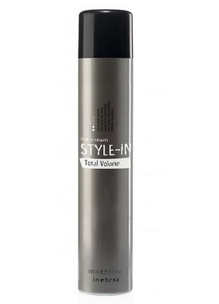 Лак для надання об'єму inebrya total volume hair spray 500 мл